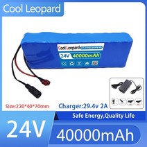 전기자전거 배터리 7s3p 24v 40ah 18650 리튬 이온 스쿠터 2a, 24v 80ah
