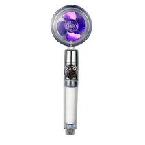 필터샤워기헤드 나노 버블 여행용 수압상승 절수 샤워기 viloyi 터보 차저 팬 샤워 헤드 고압 물 절약 마사지 샤워 노즐 필터 360도 회전 샤워 헤드, 투밍07 퍼플