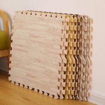 조립매트 31x31cm 놀이방매트 거실매트 우드조립매트 발코니매트 셀프시공 층간소음 애견매트 아기퍼즐매트 퍼즐매트, B타입(옐로우)