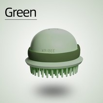 Xiaomi 오리지널 KRiBEE 헤드 마사지 전기 샴푸 브러시 두피 마사지 드라이 마사지 브러시 진동 빗 클리너 헤어 도구, 녹색, 하나