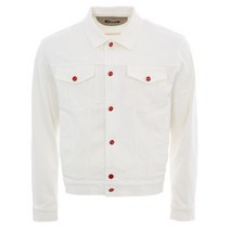 키톤 [키톤] 23SS UW1377 WHITE 버튼 포인트 화이트 데님 자켓