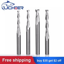 목공 우드 카빙 조각 끌 정 서각칼 Ucheer 1pc 3.175mm 2 플루트 비트 텅스텐 카바이드 cnc 밀링 커터 코팅 엔드 밀, [02] 5pcs, [21] d20-52l-D20