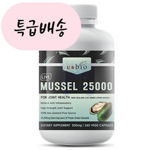 [미국홈쇼핑] 유비 바이오 홍합 25000 360캡슐 NZ, 1개, 360개