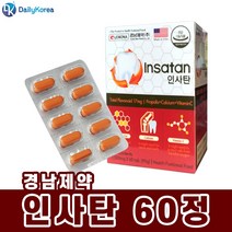 경남제약 인사탄 60정 프로폴리스 칼슘 비타민c 항산화 뼈영양제 비타민D 망간 D, 1개