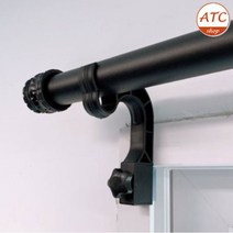 ATCSHOP 안뚫어고리 못없이다는 커튼봉걸이 ver4 1세트(2개입) 70857674380, 블랙