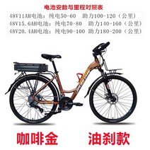 전기팻바이크 보조 여행 레저 가변속도 장거리 여행 자전거, 48V, 04.골드 26인치