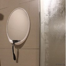 무타공 부착 거울 면도기 거치 가능 붙이는 김서림 방지 기능 안전 욕실 화장실 보조거울, 일반형