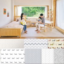 고려화학 에코 PVC 놀이방매트 140x230x1.2cm층간소음매트거실매트, 헤링본우드