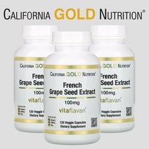 캘리포니아 CGN CG땡 포도씨추출물 100mg 120캡슐 2개 3개 약들약 고약사, 3통
