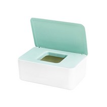 물티슈 케이스 보관함 커버 마스크 디스펜서 정리함 파우치 수분 보존 5color 소형 대형, 민트화이트 (대형), 1개