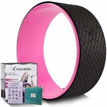 Risefit Dharma 요가 프롭 휠 포즈용 블랙 프린트, Pink