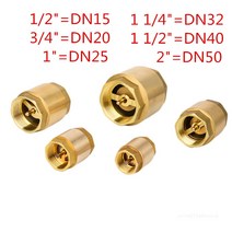 스윙체크밸브 1pcs DN15 DN20 DN25 DN32 DN40 DN50 황동 스레드 인라인 스프링 체크 밸브 물 제어 체크 밸, 02 1-1/2