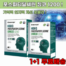 하이큐 포스파티딜세린 징코 1200 1+1 기억력 인지력 개선 영양제, 2+2