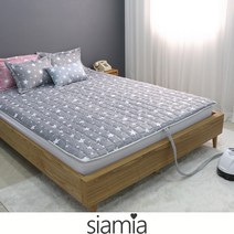 siamia 스타니 피치스킨 누빔 온수(전기)매트커버 싱글, 핑크