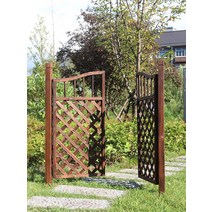 전원 단독 주택 대문 철제문 나무 현관문 설치, 01. 길이 110 대각선 메쉬 도어 (기둥 제외)