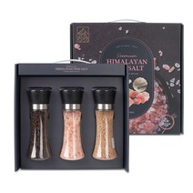 히말라야 핑크솔트 통후추 참깨 플라스틱 그라인더 3종 세트, 1개