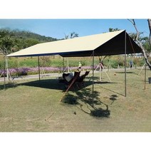 타프 캠핑 그늘막 폴대 세트 특대형 캠핑용품 풀세트, 블랙6x4.4m+막대2개+네일로프10개