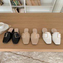 브이와이 여자 젠더리스룩 금장블로퍼 FW 플랫슈즈