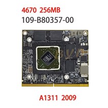 imac용 원본 hd 4670 5670 6750 6770 vga 비디오 카드 21.5quot a1311 그래픽 카드 256mb 512mb 2009 2010 2011년, 4670 256메가바이트