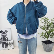 남자 하이퀄리티 봄 가을 세미 오버핏 MA1 항공 점퍼 자켓 4컬러