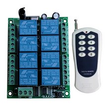 스마트 다중 DC 12V 8 채널 무선 릴레이 RF 원격 제어 스위치 수신기 모듈 컨트롤러 315/433MHz, 03 파란_02 24V_02 433MHZ