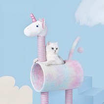 소형 캣트리 조립형 스크래쳐 캣타워 유니콘 장난감, P-CT-U_유니콘 캣타워