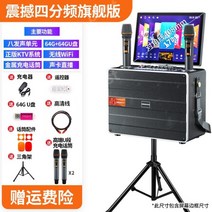 휴대용노래방 노래방기기 휴대용앰프 홈노래방 야외용 고출력 스피커 마이크스피커 블루투스앰프, S