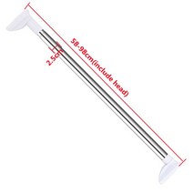 조절 펀치 없는 텔레스코픽 의류 막대 확장 가능한 텐션 폴 행거 스프링 로드 도구 샤워 커튼 봉, 02 58-98cm
