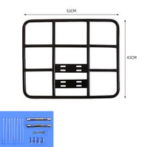 JINGHENG 자전거 오토바이 배달통 배달가방 짐받이 고정틀 거치대 받침대 선반, 블랙 평대 고정