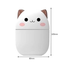무드등가습기 침실 공기 가습기 다채로운 LED 밤 빛 무선 USB 배터리, 02 White