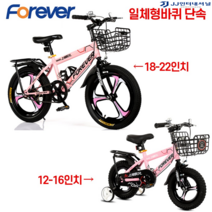 20인치자전거 MTB 입문용 자전거 출퇴근 펫바이크 추천 가벼운 튼튼한, 12인치 일체형바퀴 단속, 핑크