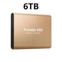 SSD 외장하드 휴대용 최신 외장 하드 드라이브 1TB 2TB 4TB 16TB c타입 USB 30 고속 8TB 저장 디스크 노트북용, Gold 6TB
