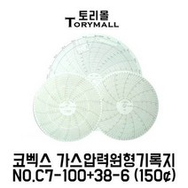 코벡스 가스압력원형기록지NO.C7-100+38-6 카본 500매