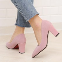 슈즈앤 여성 베이직 펌프스 미들힐 bt220