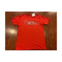 Majestic Men’s 필라델피아 필리스 Script Logo Red저지 셔츠 Large L MLB