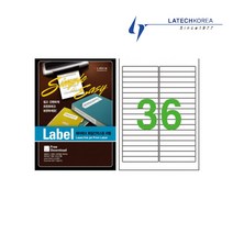 레이테크 다용도 화일인덱스용 라벨지 36칸 A4 100매 LTP-2138