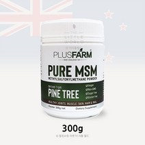 플러스팜 MSM 100% 천연식이유황 분말 300g 뉴질랜드 소나무추출 유황가루파우더, 6통