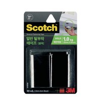 올드림 3M 스카치 일반형 벨크로 탈부착 테이프 2.5X5cm 블랙 GF2505B, 단품