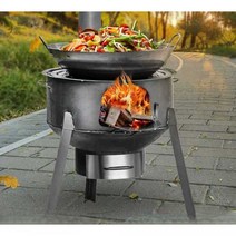 드럼통화덕 농촌 야외 그릴 흡연 숯불화로 바베큐 드, 회색상자모델63cm+두께2.7+스토브링3개