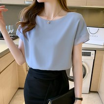 디아리스 여성 라운드 블라우스 8551