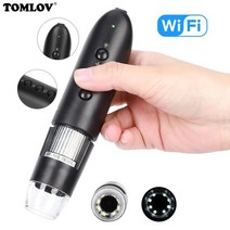 위상차현미경 MICROSCOPE tomlov 조절 가능한 줌 wifi 1000x 8led 전자 디지털 휴대용 카메라 내시경 돋보기 납땜 수리