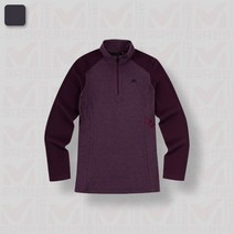 밀레 밀레 MILLET 아웃도어 여성 반집업 티셔츠 기능성 등산복 상의 CHARCOAL