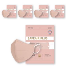 세이프에어 새부리형 케어보건용마스크 대형 KF94, 50개입, 1개, 블러쉬베이지