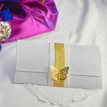 백색금나비띠봉투 청첩장 행사초대장 아이들 부모님용돈 전통디자인봉투 명절 설날 추석