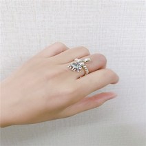 뚜루뚜루 [1+1] 여성 실버 은 반지 비휴 심플 데일리 반지 모음 심플반지 행운 복주머니