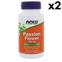 Now Food 나우푸드 패션 플라워 시계초 350mg 90정 2팩 Passion Flower, 2개