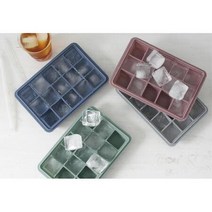 친환경 용기실리콘 아이스볼 사각 얼음틀 커피얼음틀, 상세페이지 참조, 색상_그레이