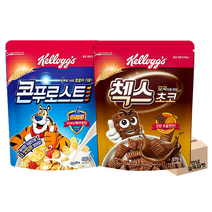 [안녕골목마켓] 씨리얼세트1번_콘푸로스트600g+첵스초코570g, 안녕골목마켓 씨리얼세트1번