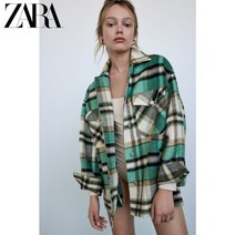ZARA 자라 체크 오버자켓