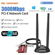 WIFI 6 PCIe Wi Fi 어댑터 MT7921 듀얼 밴드 Wi-fi PCI-e 네트워크 카드 1800M Bluetooth5.2 1/802 ac/AX Pci Express 슬롯, AX181 Plus